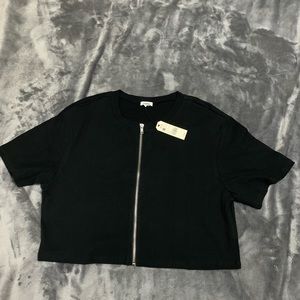 Oversized cropped top